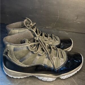 Black and Gray High-Top Sneakers